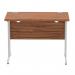 Impulse 1000 x 600mm Straight Desk Walnut Top Silver Cantilever Leg MI001909 11665DY