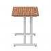 Impulse 1000 x 600mm Straight Desk Walnut Top Silver Cantilever Leg MI001909 11665DY