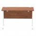 Impulse 1200 x 600mm Straight Desk Walnut Top White Cantilever Leg MI001915 11707DY