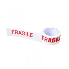 ValueX Fragile Printed Tape 48mmx66m Red/White (Pack 6) - 922382 11715RY