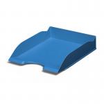 Durable ECO Stackable Office Letter Tray - 80% Recycled Plastic & Blue Angel Certified - Filing Tray Desk Organiser for A4 Documents - Blue - 775606 11721DR