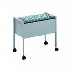 Durable Suspension File Trolley Cart Holds Up to 80 A4 Foolscap Folders Grey - 309710 11818DR