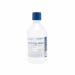 The photo shows a 500ml bottle of Crest Medical Eye Wash Supplies Blue Dot Sterile Eye Wash, with a white label and blue cap. The clear liquid inside is labeled as sterile and ready to use for eye wash.