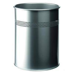 Durable Metal Round Waste Bin 15 Litre Capacity with 30mm Perforated