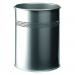 Durable Waste Bin Metal Round Perforated 15 Litre 30mm Silver 330023 11825DR