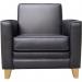 Newport Leather Faced Reception Armchair Black - N3561 11829TK