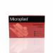 The photograph shows a pack of 100 assorted sizes of Crest Medical Blue Plasters Blue Dot Plasters made of fabric. Each plaster has a blue cross on it and is neatly packed, ready for use in first aid kits or on the go.