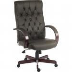 Warwick Antique Style Bonded Leather Faced Executive Office Chair Brown - B8501BN 11864TK