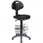 Draughter Labour Pro Deluxe Polyurethane Drafter Chair Black - 9999/1164 11892TK