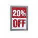 Durable DURAFRAME Self-Adhesive Sign & Document Holder with Magnetic Frame A5 Silver (Pack 2) - 487123 11916DR