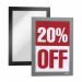 Durable DURAFRAME Self-Adhesive Sign & Document Holder with Magnetic Frame A5 Silver (Pack 2) - 487123 11916DR