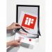 Durable DURAFRAME Self-Adhesive Sign & Document Holder with Magnetic Frame A4 Black (Pack 2) - 487201 11930DR