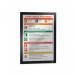 Durable DURAFRAME Self-Adhesive Sign & Document Holder with Magnetic Frame A4 Black (Pack 2) - 487201 11930DR