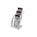 Deflecto Literature Holder 3 Tier DL Portrait Silver - 693645 11954DF