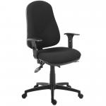 Ergo Comfort Fabric Chair Arms BK