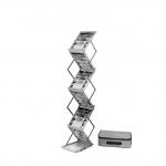 Deflecto Literature Display Floor Standing Folding 6 Shelves A4 Portrait 36100 11975DF