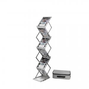 Image of Deflecto Literature Display Floor Standing Folding 6 Shelves A4