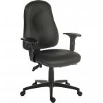 Ergo Comfort High Back PU Ergonomic Operator Office Chair with Arms Black - 9500-PU/0270 12011TK