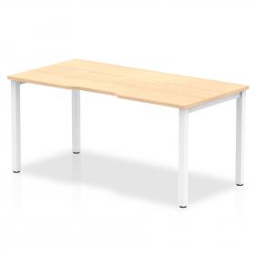 Evolve Plus 1200mm Single Starter Desk Maple Top White Frame BE119 12039DY