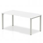 Evolve Plus 1600mm Single Starter Desk White Top Silver Frame BE126 12053DY