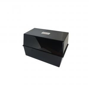 ValueX Deflecto Card Index Box 5x3 inches  127x76mm Black - CP010YTBLK