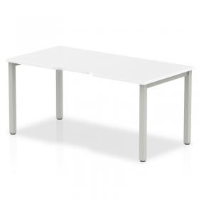 Evolve Plus 1200mm Single Starter Desk White Top Silver Frame BE136 12123DY