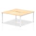 Evolve Plus 1600mm Back to Back 2 Person Desk Maple Top White Frame BE149 12179DY