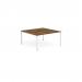Evolve Plus 1400mm Back to Back 2 Person Desk Walnut Top White Frame BE152 12200DY
