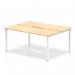 Evolve Plus 1400mm Back to Back 2 Person Desk Maple Top White Frame BE154 12214DY