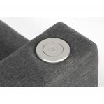 Cube Modular Fabric Armrest with USB Left Arm Only Dark Grey - 6972L 12235TK