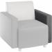 Cube Modular Interchangeable Fabric Armrest Only Dark Grey - 6971 12242TK