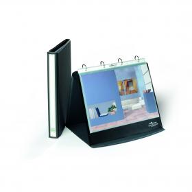 Durable DURASTAR Table Flipchart Stand - A4 Landscape Format - Perfect For Presentations & Meetings - Grey - 856739 12245DR