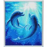 Crystal Art Dolphin Dance 21 x 25cm Picture Frame Kit CAM-12 12251CB
