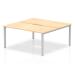 Evolve Plus 1600mm Back to Back 2 Person Desk Maple Top Silver Frame BE169 12289DY