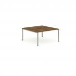 Evolve Plus 1400mm Back to Back 2 Person Desk Walnut Top Silver Frame BE172 12310DY