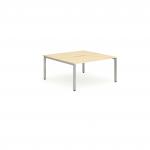 Evolve Plus 1400mm Back to Back 2 Person Desk Maple Top Silver Frame BE174 12324DY