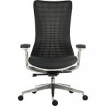 Quantum Mesh Back Executive Chair Chair Black with White Frame - 6966WHI 12382TK