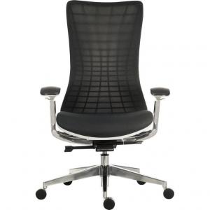 Image of Quantum Mesh Back Executive Chair Chair Black with White Frame -