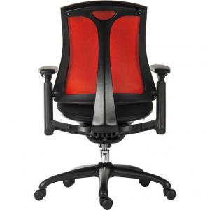 Rapport Mesh Back Executive Office Chair with Fabric Seat RedBlack -