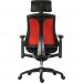 Rapport Mesh Back Executive Office Chair with Fabric Seat RedBlack - 6964RED 12396TK