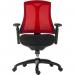 Rapport Mesh Back Executive Office Chair with Fabric Seat RedBlack - 6964RED 12396TK