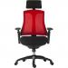 Rapport Mesh Back Executive Office Chair with Fabric Seat RedBlack - 6964RED 12396TK