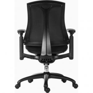 Rapport Mesh Back Executive Office Chair with Fabric Seat Black -