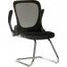 Flip Mesh Back Cantilever Visitor Chair with Flip Up Armrests Black - 6963BLK 12410TK