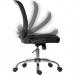 Flip Mesh Back Executive Office Chair with Flip Up Armrests Black - 6962BLK 12417TK