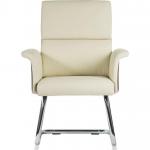 Elegance Gull Wing Medium Back Cantilever Leather Look Visitor Chair Cream - 6959CRE 12424TK