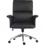 Elegance Gull Wing Medium Back Leather Look Executive Office Chair Black - 6951BLK 12452TK