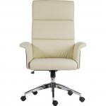 Elegance Gull Wing High Back Leather Look Executive Chair - 6950CRE 12459TK