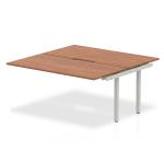 Evolve Plus 1600mm Back to Back Extension Kit Walnut Top Silver Frame BE207 12485DY