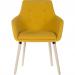 Contemporary 4 Legged Upholstered Reception Chair Yellow (Pack 2) - 6929YEL 12529TK